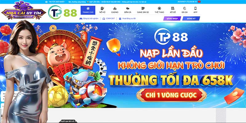 Giao diện người dùng của TP88, tỷ lệ cược hấp dẫn