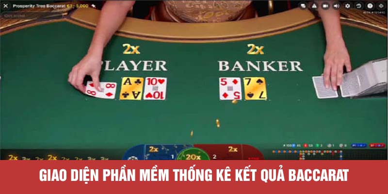 Giao diện phần mềm thống kê kết quả Baccarat