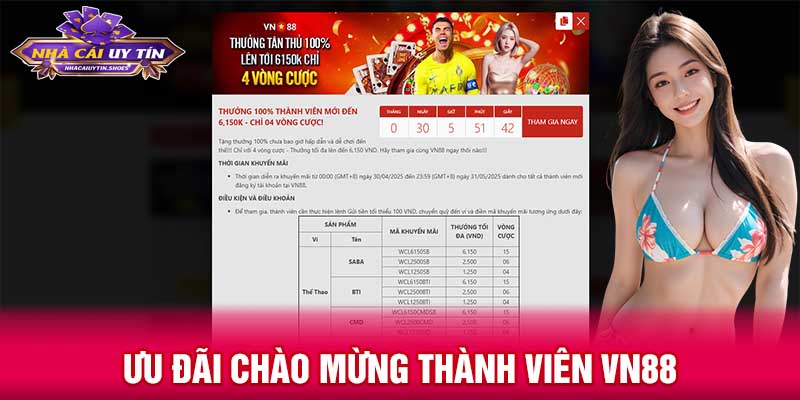 Ưu đãi chào mừng thành viên VN88